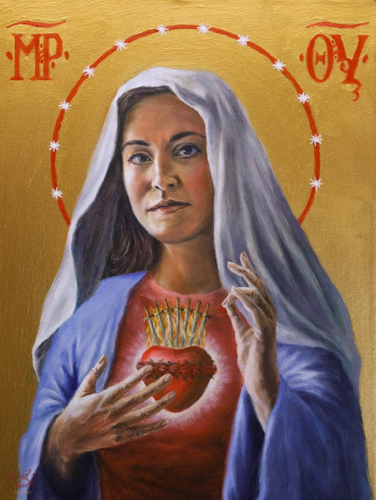 “Mater Misericordiae”, 16″ by 12″, oil on canvas, 2022