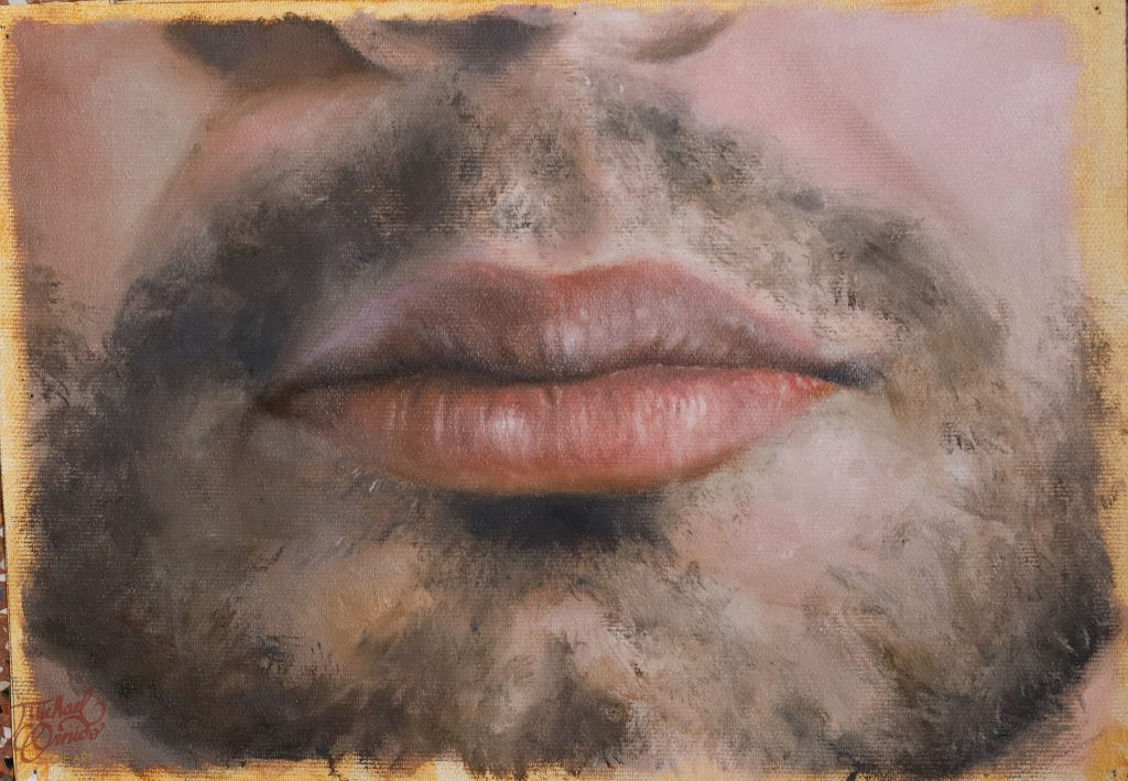 mouth practice, oil on canvas, 2024