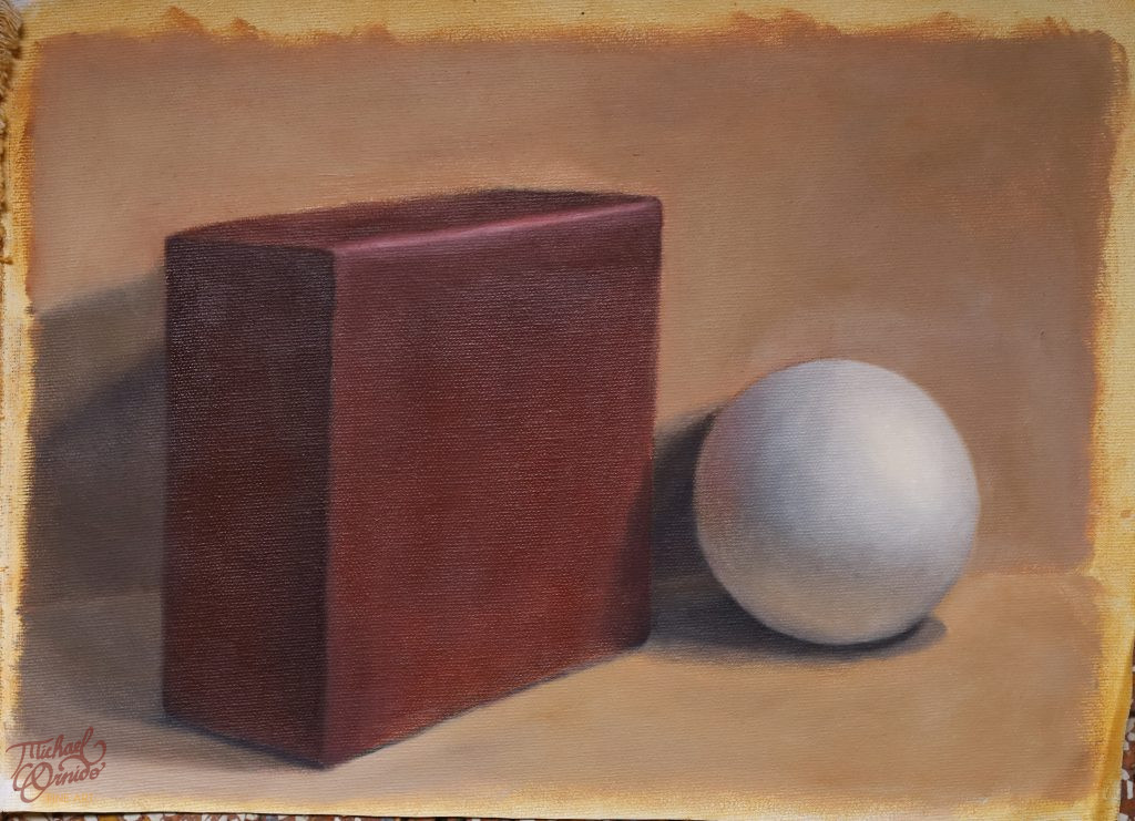 lighting practice, oil on canvas, 2024