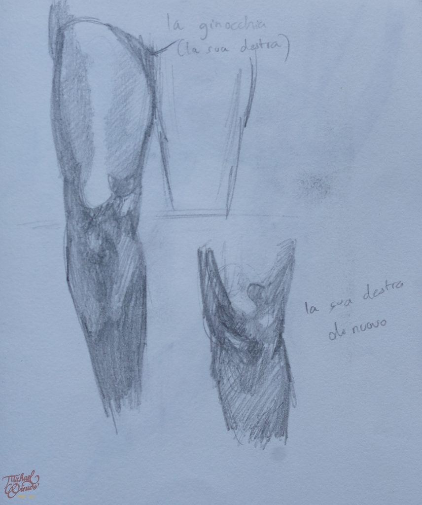 model session sketch 5, graphite on paper, 2024