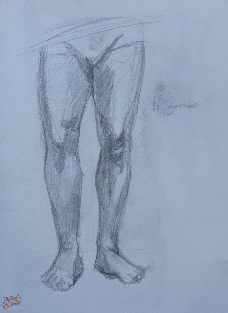 model session sketch 6, graphite on paper, 2024