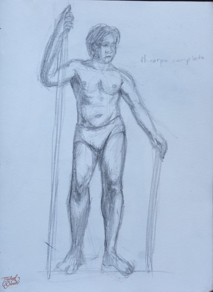 model session sketch 2, graphite on paper, 2024